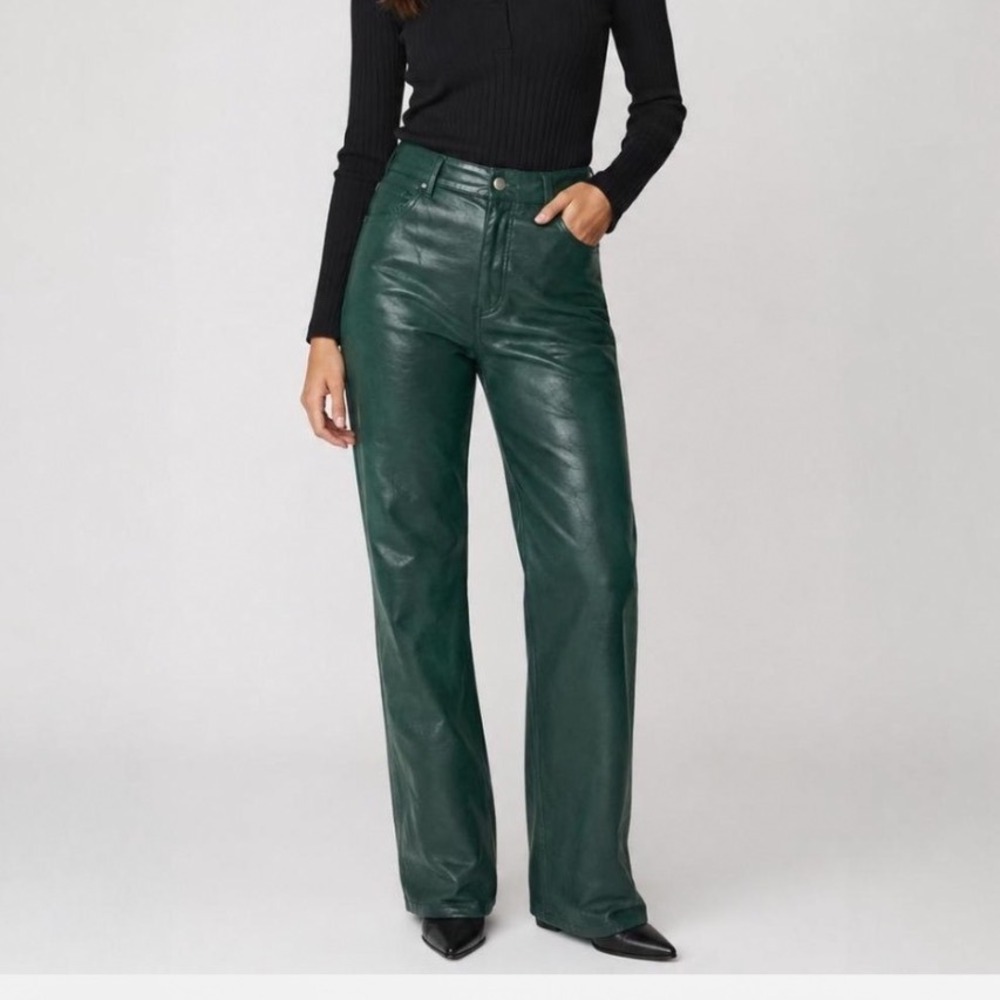 Wilfred Aritzia The Melina Vegan Leather Pants Size 8 Aventurine Green NWT